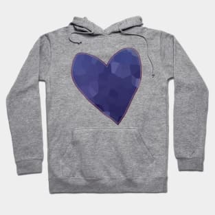 Blue Mosaic Heart Hoodie